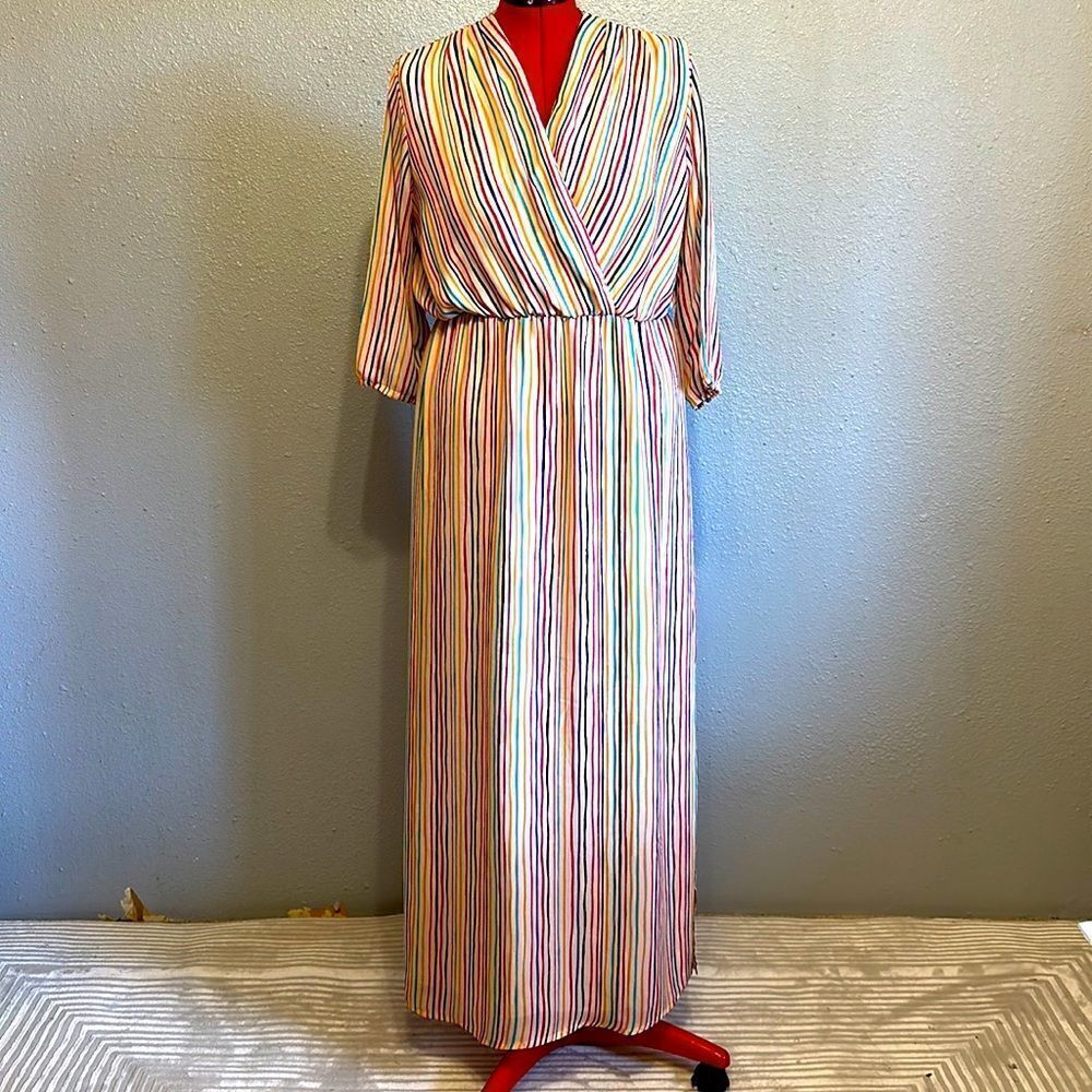 Shabby Apple women’s striped maxi dress size 16